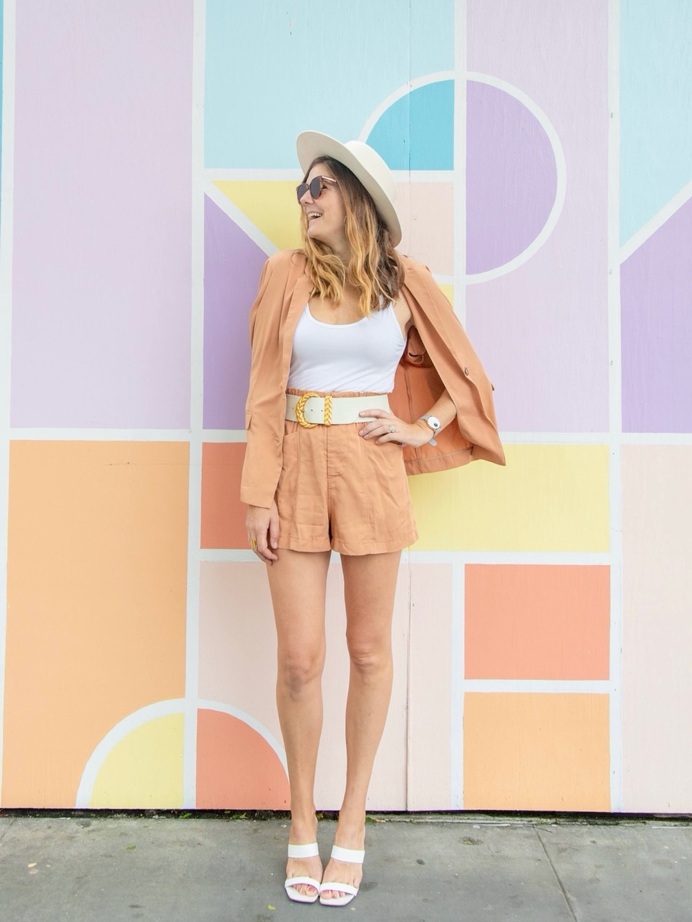 Lush blazer and high-Waist shorts set